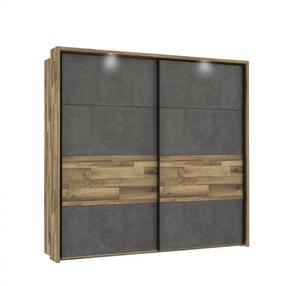 Skapis Forte RCQS92413B-C692, antracīta krās., 61.2 cm x 230.9 cm x 215.9 cm