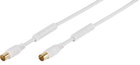 Vads Vivanco HQ TV/Radio Antenna 48121 Coax plug, Coax socket, 5 m, balta krās.