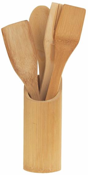 Virtuves piederumu komplekts, 29 cm, brūna krās., 5 gab.