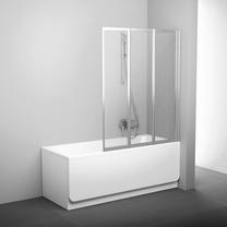 Vannas siena Ravak VS3 115 795S0U00Z1, 115 cm x 140 cm, satīna krās./caurspīdīgs