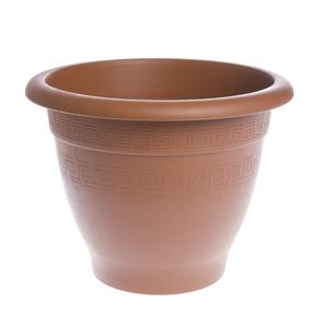 Lillepott Plasticotto, plastik, Ø 28 cm, pruun v.