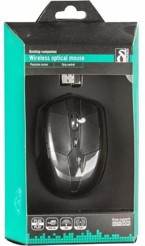 Bezvadu datora pele Deltaco MS-776, 2.4 ghz wireless, melna krās.