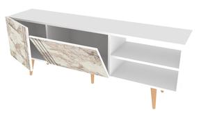 TV staliukas Kalune Design Ronas, balta sp., 160 cm x 35 cm x 38.6 cm