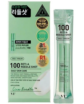 Sejas serums, komplekts VT Cosmetics Reti-A Reedle Shot 100, 200 ml, 10 gab.