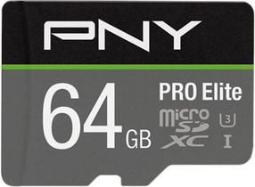 Карта памяти PNY Pro Elite UHS-I Class 10, 64 GB, 100 Мб/с - 60 Мб/с