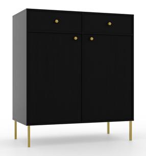 Komoda ADRK Tili, juoda sp., 80 cm x 83.6 cm x 40.8 cm