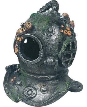 Akvārija dekorācija Flamingo Diving Helmet, 0.35 kg, pelēka krās., 11.5 cm