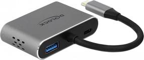 Laidas Delock 64074 USB Type-C, HDMI / VGA, 0.12 m, pilka sp.