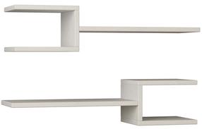 Sieninė lentyna Kalune Design Fork 855DTE1662, balta sp., 17.5 cm x 22 cm x 75 cm
