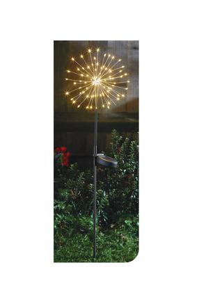 Iedurams gaismeklis ar saules bateriju Domoletti Firework ESL-95, 0.132W, IP44, melna krās./pelēka krās.