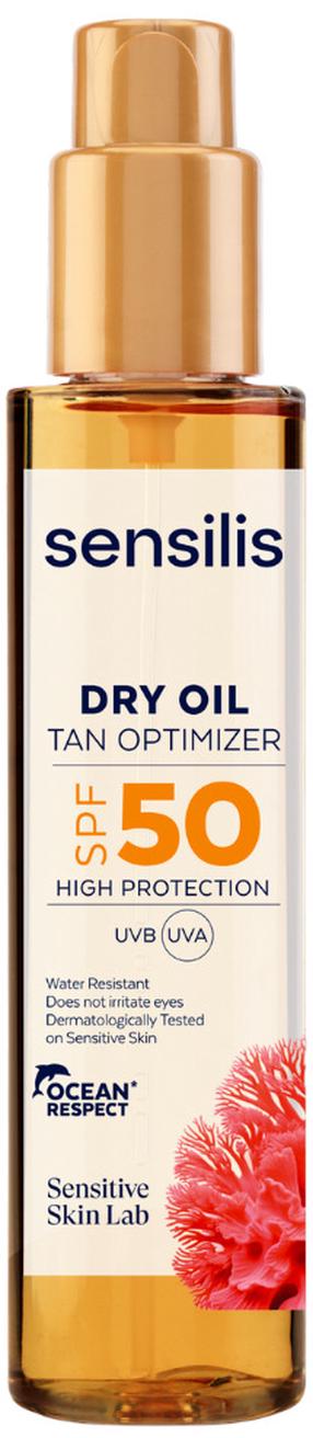 Päevituse hooldusõli keha jaoks Sensilis Dry Oil Tan Optimizer SPF50, 150 ml