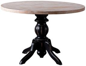 Stalas Kalune Design Albero 32, juoda sp./medžio sp., 115 cm x 115 cm x 75 cm