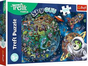 Puzle Trefl Trefliks In Space, 27.5 cm x 41 cm, 100 gab., daudzkrāsaina