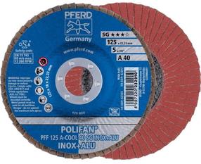 Žiedlapinis šlifavimo diskas Pferd Polifan A Cool SG PFF, 125 mm x 22.23 mm