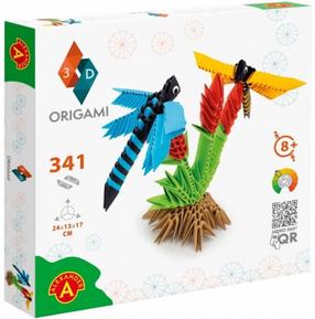 Popierinių figūrų gaminimo rinkinys Alexander 3D Origami Dragonflies, įvairių spalvų