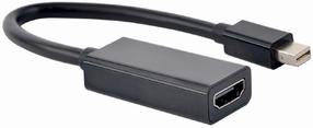 Адаптер Gembird Mini DisplayPort Male To HDMI Pirmasis jungties tipas: 8 kontaktų kištukas, antrasis jungties tipas: A tipo kištukas A-MDPM-HDMIF4K-01 HDMI, Mini display port male, 15 м, черный цв.