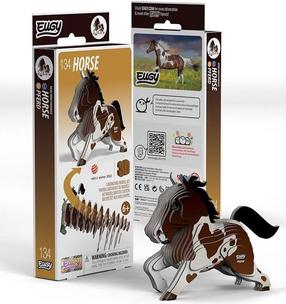 3D пазл Horse, 9.6 см x 3.7 см, 32 шт., коричневый цв.