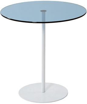 Kavos staliukas Kalune Design Chill-Out, mėlyna sp./balta sp., 50 cm x 50 cm x 50 cm