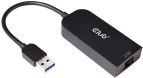 Адаптер Club 3D USB 3.2 Gen1 Type A to RJ45 CAC-1420 USB Type A Male, RJ-45, 0.25 м, черный цв.