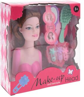 Голова куклы с аксессуарами Make-up S34937111, 13 см, многоцветный
