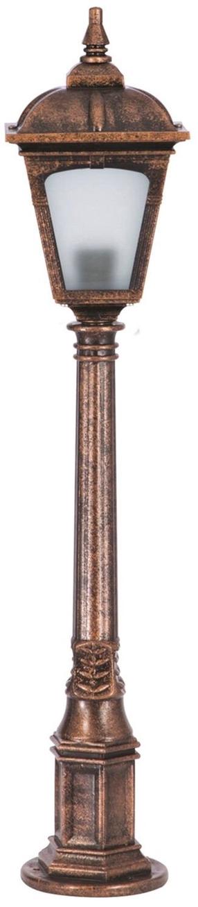 Pastatomas lauko šviestuvas Opviq BSU-68185-BKR-M2-B, 60W, E27, IP65, bronzos sp./ruda sp., 20 cm x 100 cm