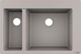 Virtuvinė plautuvė Hansgrohe Built-In Sink S510-F635, silikatas, 77 cm x 51 cm x 19 cm, betono pilka sp.