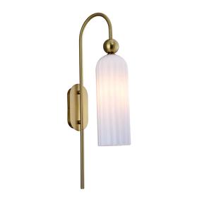 Šviestuvas sieninis Light Prestige Piega LP-939/1W white, E14, 1 x 40 W, aukso sp. / balta sp.