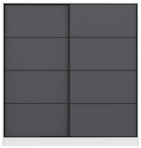 Шкаф Kalune Design Kale 3963, антрацитовый цв./белый цв., 52 см x 180 см x 210 см