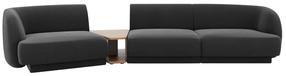 Modulinė sofa Micadoni Miley Blu 14, grafito sp., kairinė, 300 x 118 cm x 70 cm