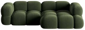 Kampinė sofa Cosmopolitan Design Loretto Vogue 11, žalia sp., dešininė, 147 x 250 cm x 68 cm