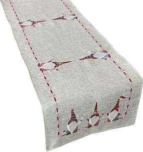 Ziemassvētku galda celiņš taisnstūrveida OSD01-2, sarkana krās./pelēka krās., 40 x 85 cm