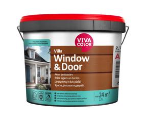 Emaliniai dažai, langams/metalo konkstrukcijoms, apsaugant nuo korozijos Vivacolor Villa Window & Door, pusiau blizgus, 2.7 l, balta sp.
