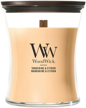 Žvakė, aromatinė WoodWick Tangerine & Citron, 50 - 65 h, 275 g, oranžinė sp.