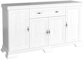 Komoda Gala Meble Kora KK4, balta sp., 97 cm x 168 cm x 46 cm