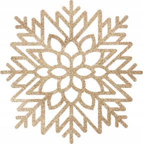 Lauamatt Fééric Lights and Christmas Snowflake, 38 cm x 38 cm, Kuldne v.