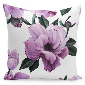 Dekoratyvinės pagalvėlės užvalkalas JMC-073, balta sp./violetinė sp., 50 cm x 60 cm