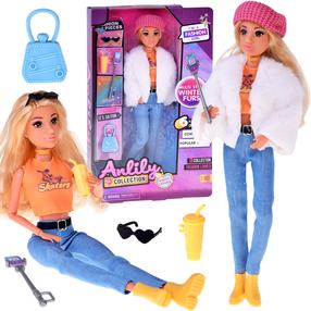 Lėlė su priedais Anlily Winter Fashion, 30 cm, įvairių spalvų