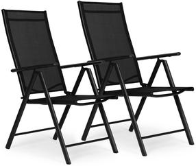 Lauko kėdžių rinkinys ModernHome WR1652, juoda sp., 70 cm x 57 cm x 106 cm, 2 vnt.