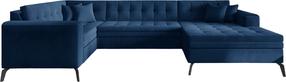 Kampinė sofa Montez Nube 40, tamsiai mėlyna sp., dešininė, 180 x 340 cm x 93 cm