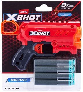 Игрушечный пистолет с пулями Zuru X-Shot Micro 2.0 36726TQ1 Красный цв./Oранжевый цв.
