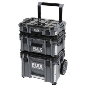 Ящик для инструментов на колесах FLEX Stack Pack, 56 см x 39.7 см, черный цв.