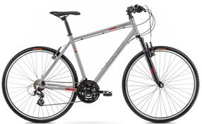 Velosipēds hibrīds Romet Orkan M, 28 ", 21" rāmis, sarkana krās./grafīta krās.