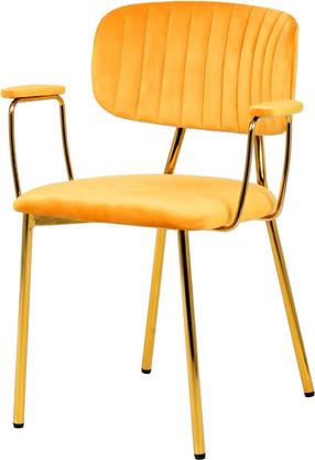 Kėdžių rinkinys Kayoom Kian 200 JT27M-LORA, aukso sp./oranžinė sp., 51 cm x 63 cm x 80 cm, 2 vnt.
