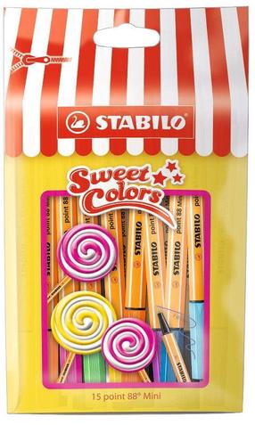Tušinukas Stabilo Mini Sweet, įvairių spalvų, 15 vnt.