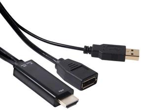 Adapteris Club 3D HDMI 1.4 male, Displayport, 0.18 m, juoda