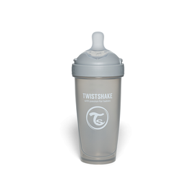 Kūdikių buteliukas Twistshake Pro Double, 330 ml, 4 mėn., pilka sp.