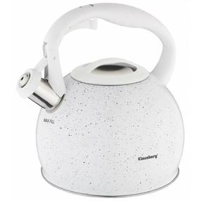 Arbatinukas su švilpuku Klausberg KB-7265, 3 l, balta sp.