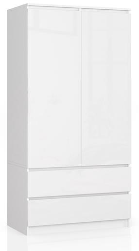 Spinta Akord Furniture Factory S90, balta sp., 50.4 cm x 90.4 cm x 180 cm