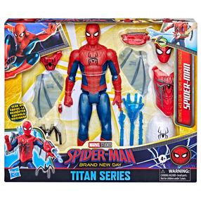 Фигурка-игрушка, c аксессуарами Hasbro Spiderman Brand New Day Web-Tech Spiderman G2450, синий цв./красный цв.