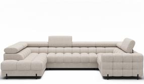 Kampinė sofa Fectory, tamsaus smėlio spalva, 205 x 346 cm x 93 cm